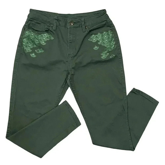 Disney Her Universe Little Mermaid Ariel Scale Pants Junior size 7 Green - Picture 1 of 11
